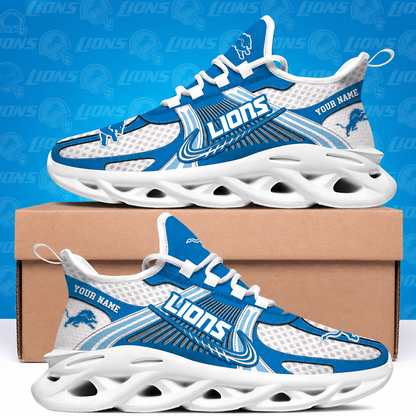 SPECIAL EDITION - NEW CUSTOMIZED NFL04 DTL DETROIT LIONS MAX SOUL SHOES