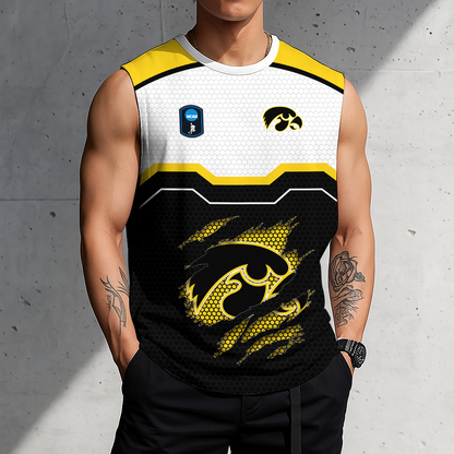 LIMITED EDITION - NEW CUSTOMIZED NCAA CFH04 IWH IOWA HAWKEYES MEN'S GYM SHIRT