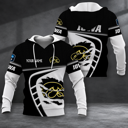 ELITE EDITION - NEW CUSTOMIZED NCAA CFH04 IWH IOWA HAWKEYES HOODIE, ZIP HOODIE, T-SHIRT, POLO SHIRT, ZIP POLO SHIRT & SWEATSHIRT