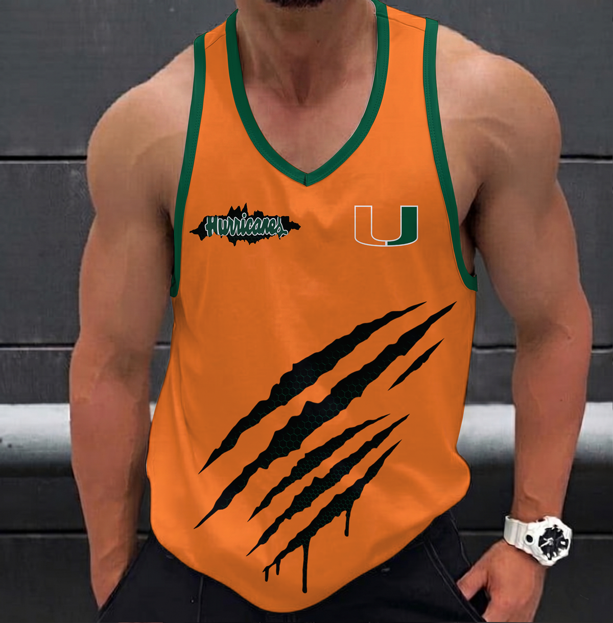 SPECIAL EDITION - NEW CUSTOMIZED NCAA CWS04 MIH MIAMI HURRICANES UNISEX TANK TOP