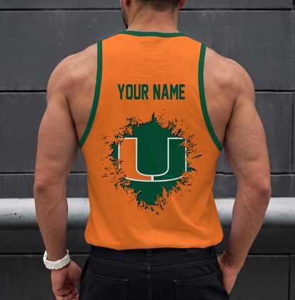 SPECIAL EDITION - NEW CUSTOMIZED NCAA CWS04 MIH MIAMI HURRICANES UNISEX TANK TOP