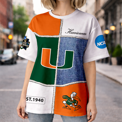 LIMITED DROP - NEW CUSTOMIZED | NCAA CWS04 MIH MI HURRICANES HOODIE, T-SHIRTS, ZIP HOODIE, SWEATSHIRTS & POLO SHIRT