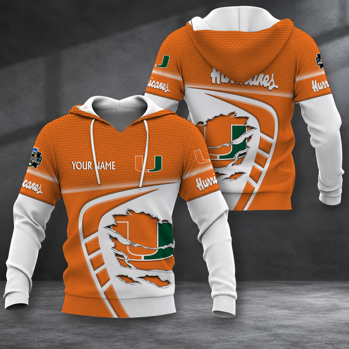 SPECIAL EDITION - NEW CUSTOMIZED NCAA CWS04 MIH MIAMI HURRICANES T-SHIRT, POLO SHIRT, ZIP POLO SHIRT, SWEATSHIRT, HOODIE & ZIP HOODIE