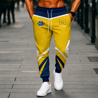 LIMITED EDITION - NEW CUSTOMIZED NCAA MFF04 MIW MICHIGAN WOLVERINES SWEATPANTS