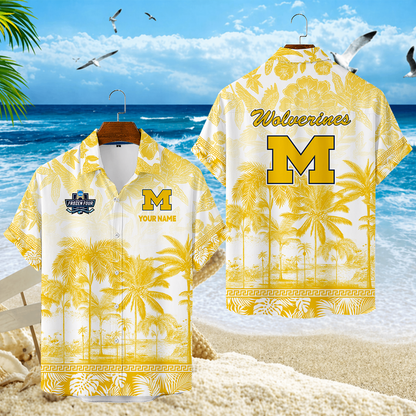 LIMITED EDITION - NEW CUSTOMIZED MFF04 MIW MICHIGAN WOLVERINES UNISEX HAWAIIAN SHIRT
