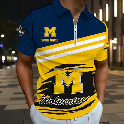 ELITE EDITION - NEW CUSTOMIZED NCAA MFF04 MIW MICHIGAN WOLVERINES HOODIE, ZIP HOODIE, T-SHIRT, POLO SHIRT, ZIP POLO SHIRT & SWEATSHIRT