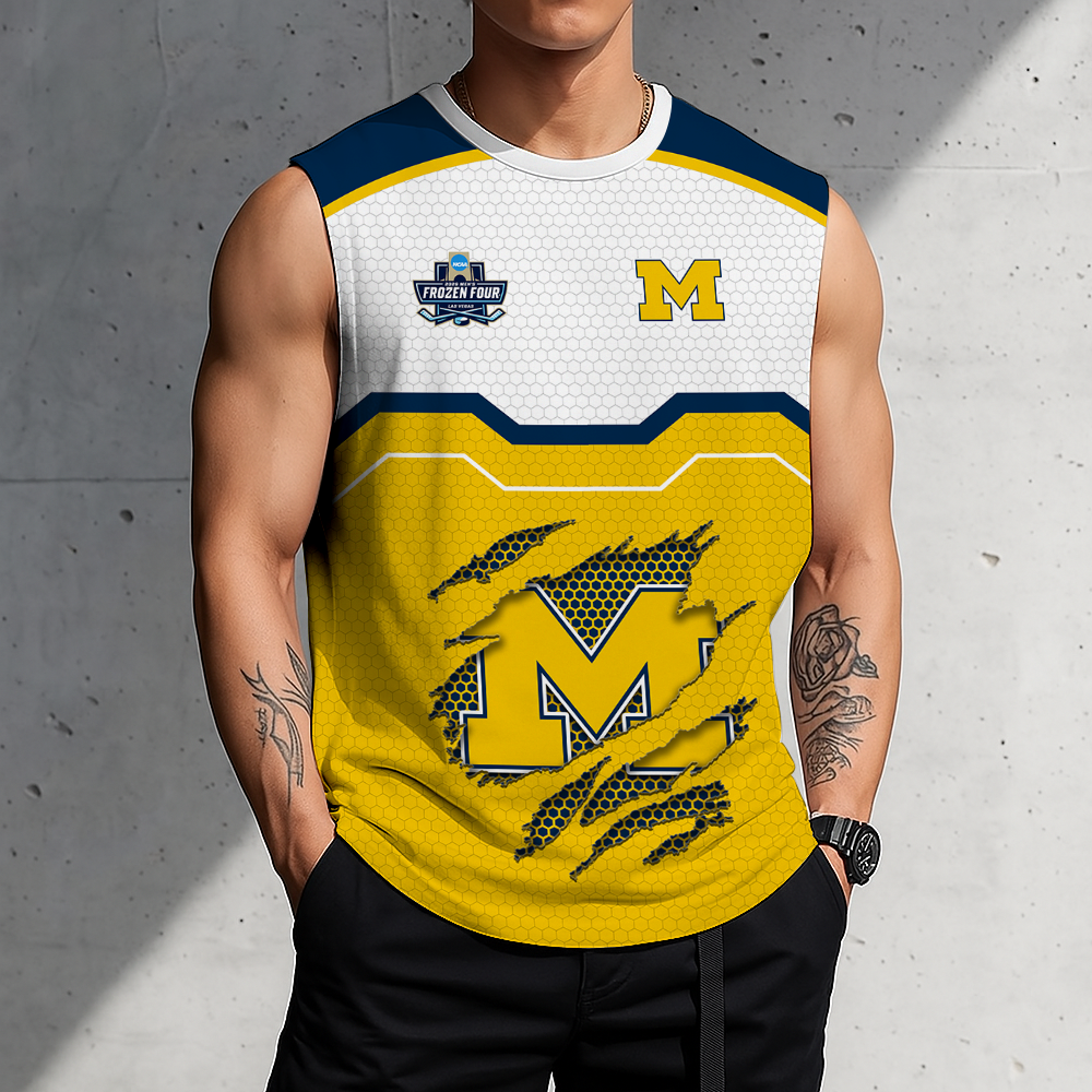 LIMITED EDITION - NEW CUSTOMIZED NCAA MFF04 MIW MICHIGAN WOLVERINES MEN'S GYM SHIRT