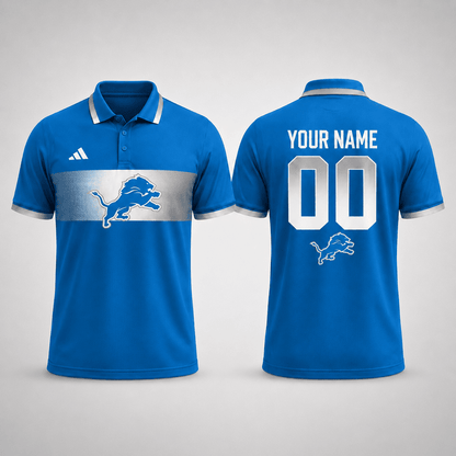SPECIAL EDITION - NEW CUSTOMIZED NFL04 DTL DETROIT LIONS T-SHIRT, POLO SHIRT, ZIP POLO SHIRT, SWEATSHIRT, HOODIE & ZIP HOODIE