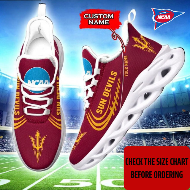 FLASH SALE - NEW CUSTOMIZED NCAA FBS04 ASS ARIZONA STATE SUN DEVILS CLUNKY SNEAKERS
