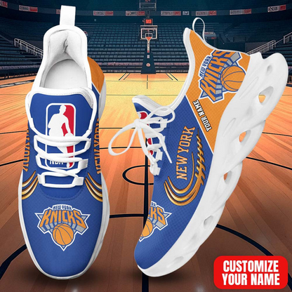 FINAL SALE - NEW CUSTOMIZED NBA04 NYK NEW YORK KNICKS PREMIUM CLUNKY SNEAKERS