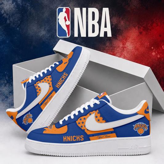FINAL SALE - NEW CUSTOMIZED NBA04 NYK NEW YORK KNICKS AF1 SHOES