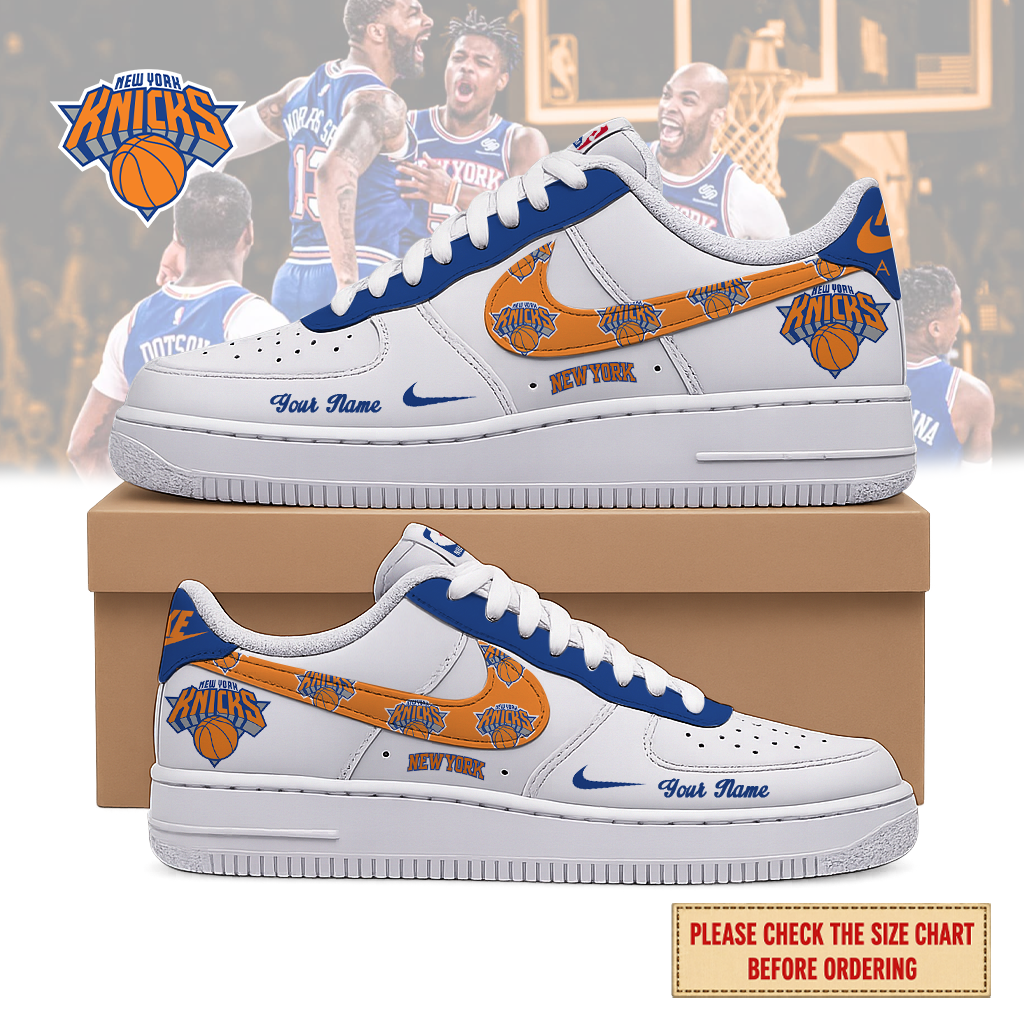 EXCLUSIVE EDITION - NEW CUSTOMIZED NBA04 NYK NEW YORK KNICKS AF1 SNEAKERS