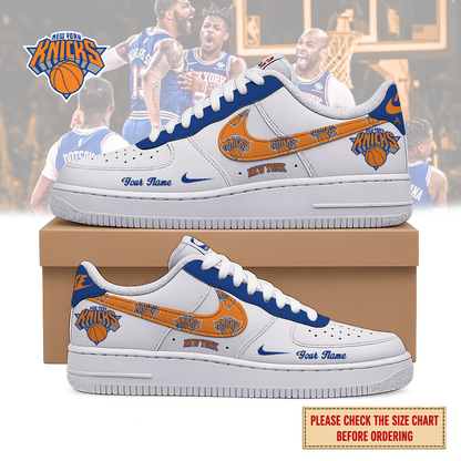 EXCLUSIVE EDITION - NEW CUSTOMIZED NBA04 NYK NEW YORK KNICKS AF1 SNEAKERS