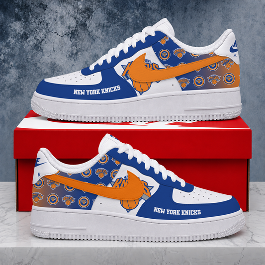 ELITE EDITION - NEW CUSTOMIZED NBA04 NYK NEW YORK KNICKS AF1 SNEAKERS