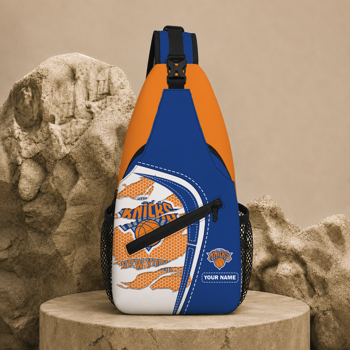 FINAL SALE - NEW CUSTOMIZED NBA04 NYK NEW YORK KNICKS SLING BAG