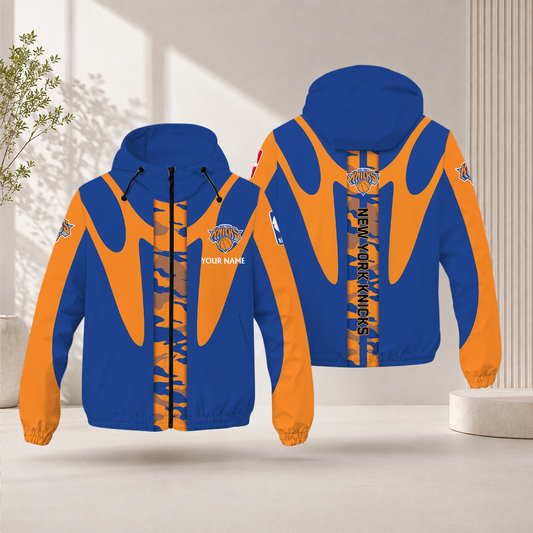 LIMITED EDITION - NEW CUSTOMIZED NBA04 NYK NEW YORK KNICKS WINDBREAKER JACKET