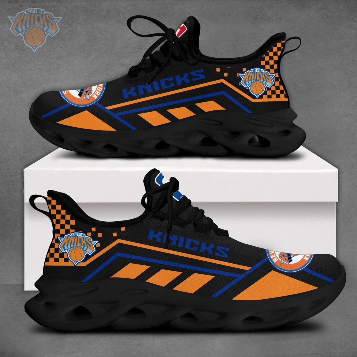 LIMITED EDITION - NEW CUSTOMIZED NBA04 NYK NEW YORK KNICKS MAX SOUL SHOES