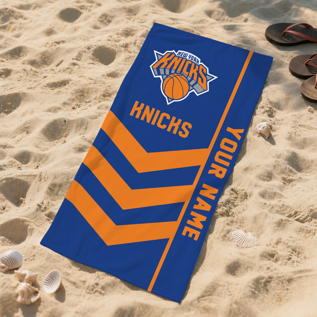 HOT DEAL - NEW CUSTOMIZED NBA04 NYK NEW YORK KNICKS BEACH TOWEL FOR FAN
