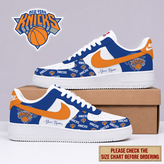 ELITE EDITION - NEW CUSTOMIZED NBA04 NYK NEW YORK KNICKS AF1 SNEAKERS
