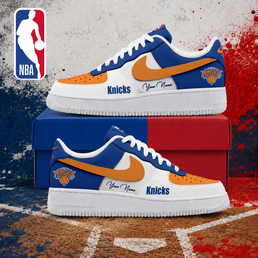 FINAL SALE - NEW CUSTOMIZED NBA04 NYK NEW YORK KNICKS AF1 SNEAKERS