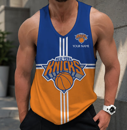 FINAL SALE - NEW CUSTOMIZED NBA04 NYK NEW YORK KNICKS MEN'S TANK TOP
