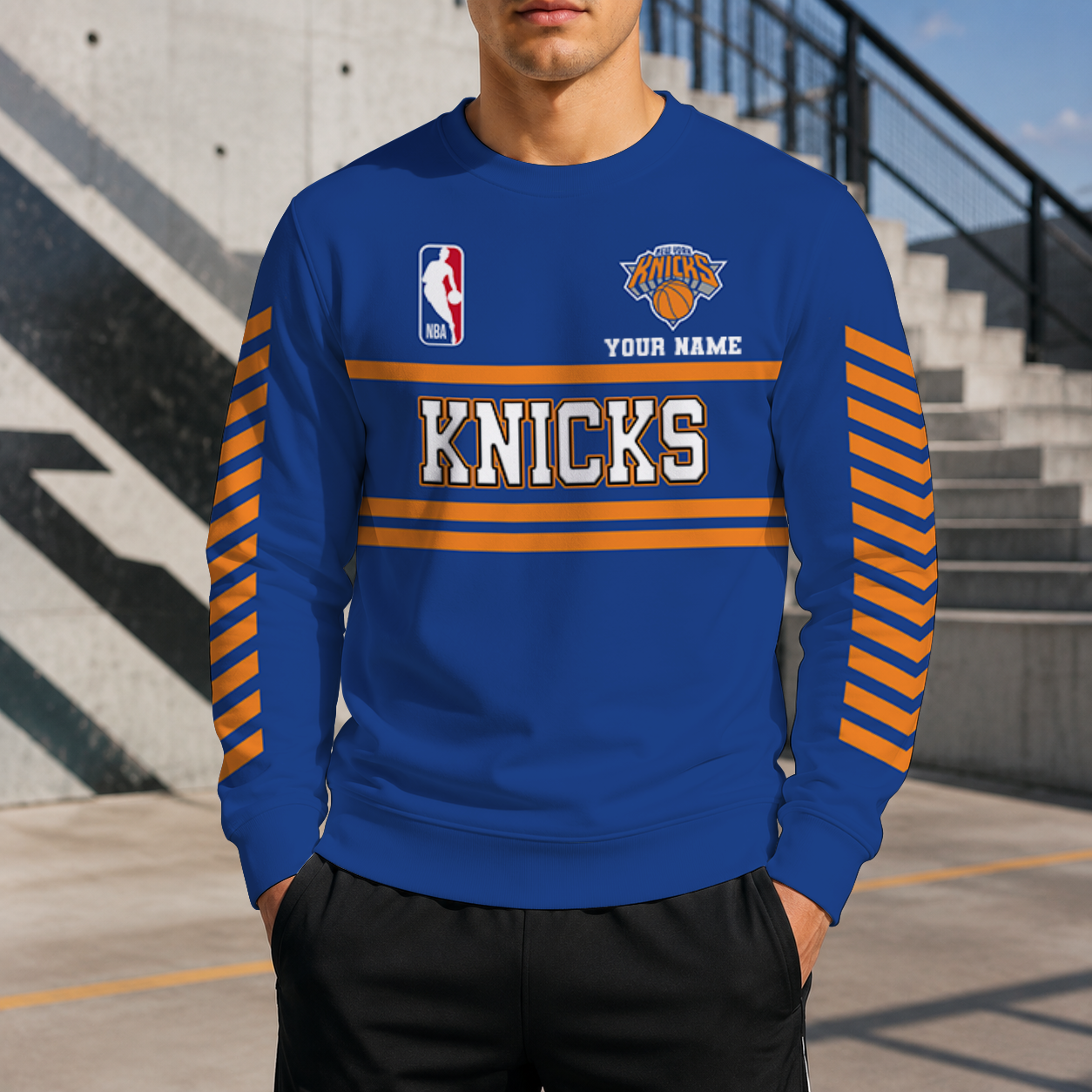 FINAL SALE - NEW CUSTOMIZED NBA04 NYK NEW YORK KNICKS UNISEX SWEATSHIRT