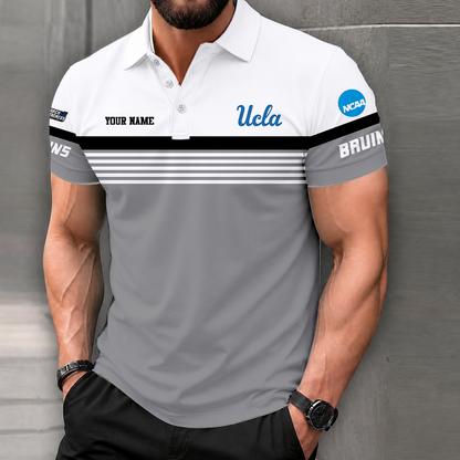 LIMITED EDITION - NEW CUSTOMIZED NCAA MAM04 UCB UCLA BRUINS POLO SHIRT