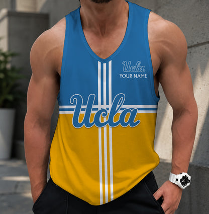EXCLUSIVE EDTION - NEW CUSTOMIZED NCAA MAM04 UCB UCLA BRUINS STRAPPY UNISEX TANK TOP