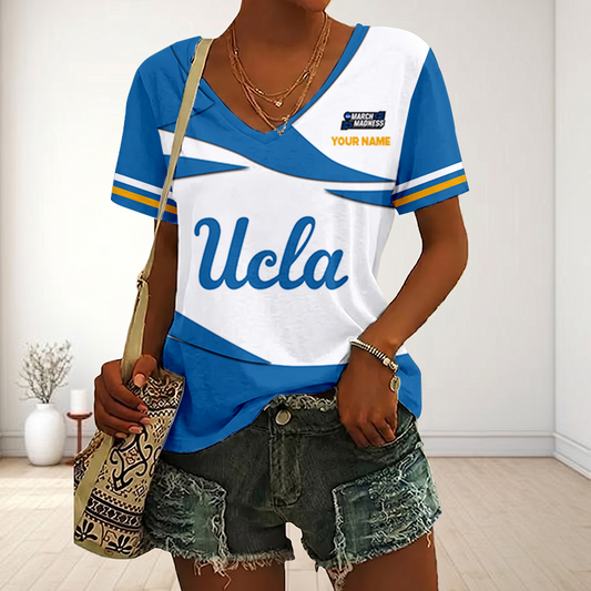VIRAL EDITON - NEW CUSTOMIZED MAM NCAA04 UCB UCLA BRUINS V-NECK FEMALE SHIRT
