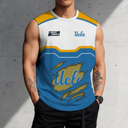 LIMITED EDITION - NEW CUSTOMIZED NCAA MAM04 UCB UCLA BRUINS MEN'S GYM SHIRT