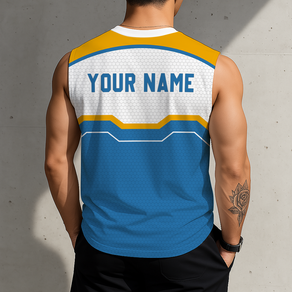 LIMITED EDITION - NEW CUSTOMIZED NCAA MAM04 UCB UCLA BRUINS MEN'S GYM SHIRT
