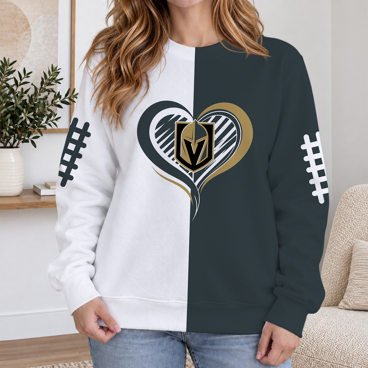 LIMITED EDITION - NEW CUSTOMIZED NHL04 VGK VEGAS GOLDEN KNIGHTS RIBBED HOODIE & SWEATSHIRT