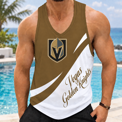 LIMITED EDITION - NEW CUSTOMIZED NHL04 VGK VEGAS GOLDEN KNIGHTS MEN'S TANK TOP