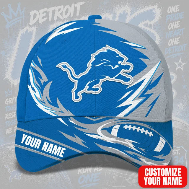 EXCLUSIVE EDITION - NEW CUSTOMIZED NFL04 DTL DETROIT LIONS CLASSIC CAP