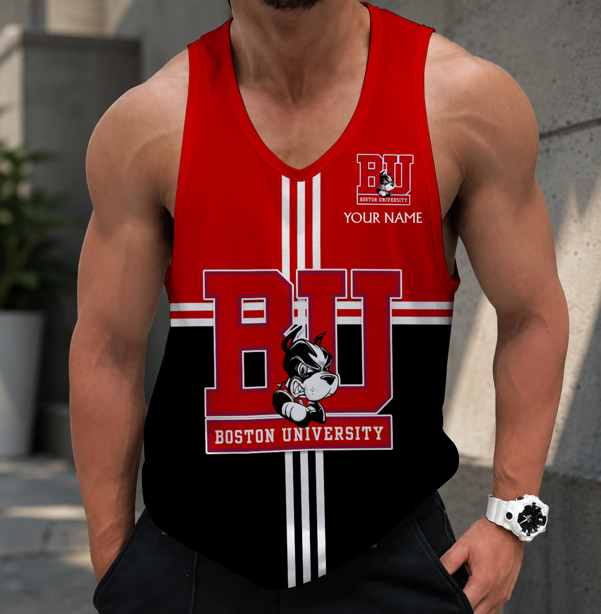 EXCLUSIVE EDITION - NEW CUSTOMIZED NCAA MFF05 BUT BOSTON UNIVERSITY TERRIERS UNISEX TANK TOP