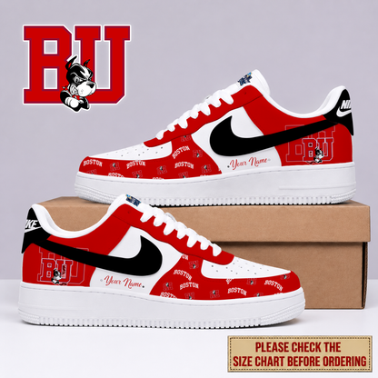 SPECIAL EDITION - NEW CUSTOMIZED NCAA MFF05 BUT BOSTON UNIVERSITY TERRIERS AF1 SHOES