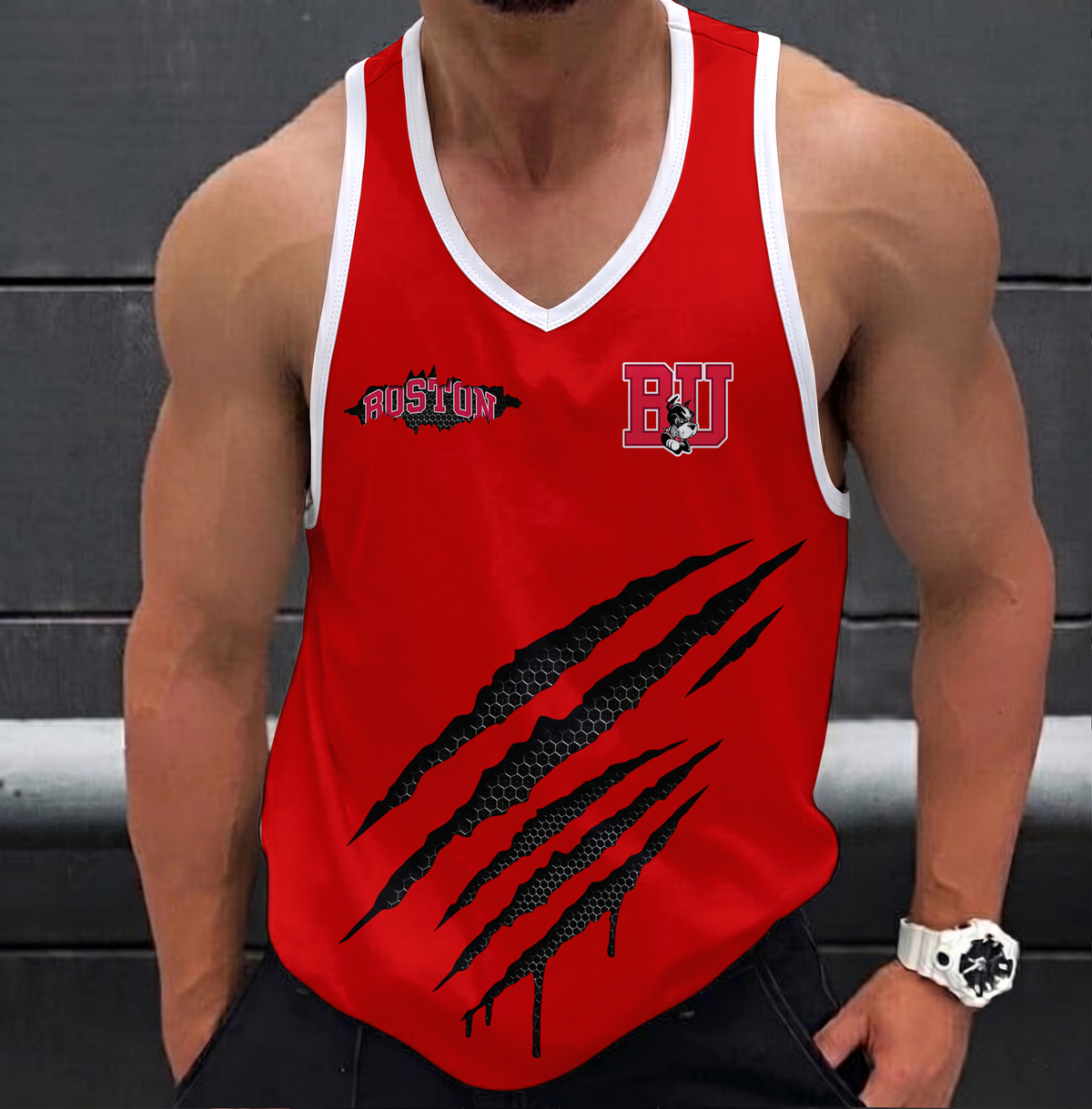 EXCLUSIVE EDITION - NEW CUSTOMIZED NCAA MFF05 BUT BOSTON UNIVERSITY TERRIERS UNISEX TANK TOP