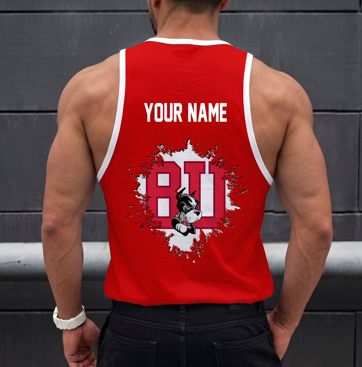 EXCLUSIVE EDITION - NEW CUSTOMIZED NCAA MFF05 BUT BOSTON UNIVERSITY TERRIERS UNISEX TANK TOP
