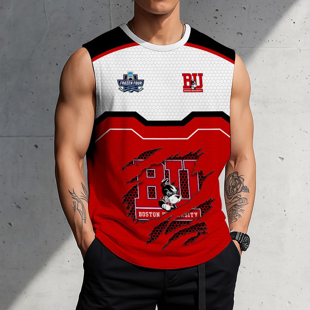 LIMITED EDITION - NEW CUSTOMIZED NCAA MFF05 BUT BOSTON UNIVERSITY TERRIERS MEN'S GYM SHIRT