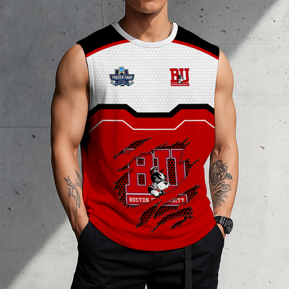 LIMITED EDITION - NEW CUSTOMIZED NCAA MFF05 BUT BOSTON UNIVERSITY TERRIERS MEN'S GYM SHIRT