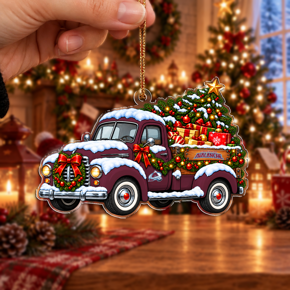 LIMITED EDITION - NEW CUSTOMIZED NHL05 CAL COLORADO AVALANCHE CHRISTMAS ACRYLIC ORNAMENT