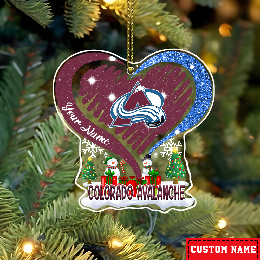 LIMITED EDITION - NEW CUSTOMIZED NHL05 CAL COLORADO AVALANCHE CHRISTMAS ACRYLIC ORNAMENT