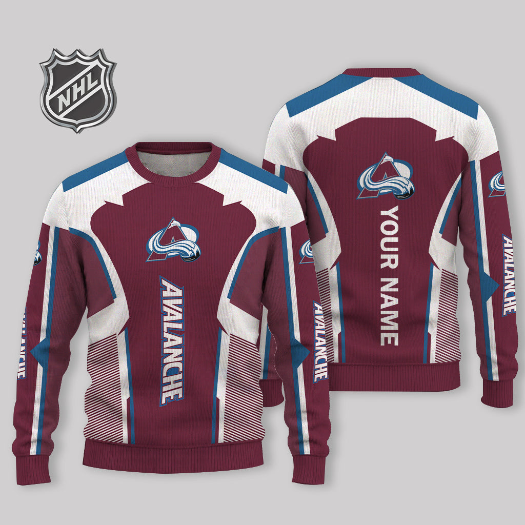 LIMITED EDITION - NEW CUSTOMIZED NHL05 CAL COLORADO AVALANCHE UGLY SWEATER