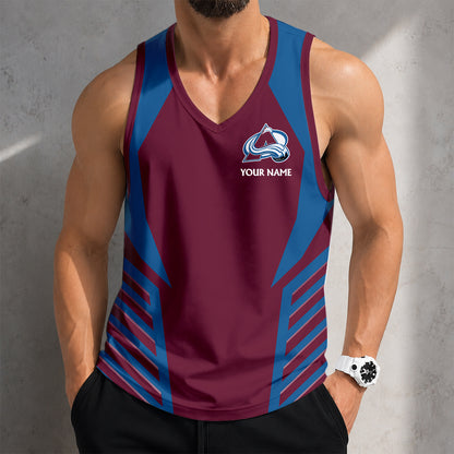 LIMITED EDITION - NEW CUSTOMIZED NHL05 CAL COLORADO AVALANCHE MEN'S TANK TOP