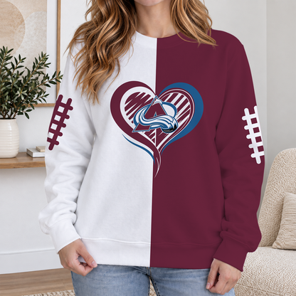 LIMITED EDITION - NEW CUSTOMIZED NHL05 CAL COLORADO AVALANCHE RIBBED HOODIE & SWEATSHIRT