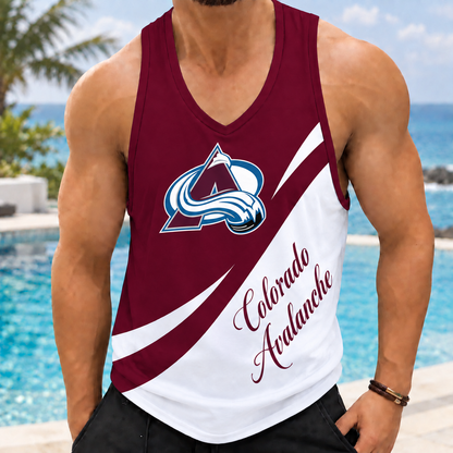 LIMITED EDITION - NEW CUSTOMIZED NHL05 CAL COLORADO AVALANCHE MEN'S TANK TOP