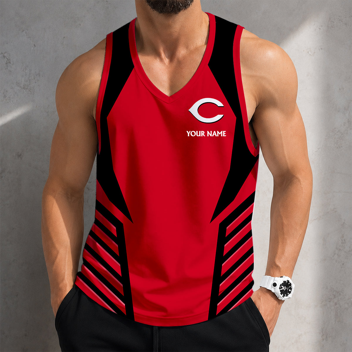 ELITE EDITION - NEW CUSTOMIZED MLB05 CINCINNATI REDS UNISEX TANK TOP