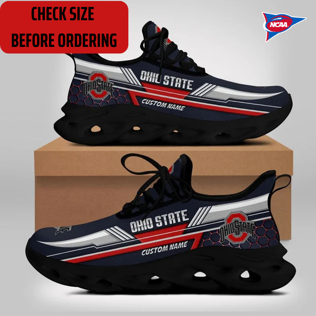 ELITE EDITION - NEW CUSTOMIZED NCAA FBS05 OSB OHIO STATE BUCKEYES CLUNKY SNEAKERS