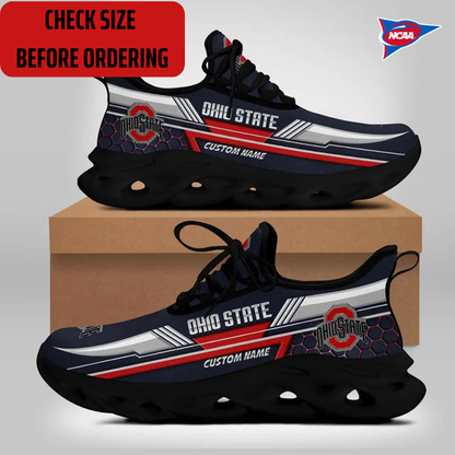 ELITE EDITION - NEW CUSTOMIZED NCAA FBS05 OSB OHIO STATE BUCKEYES CLUNKY SNEAKERS