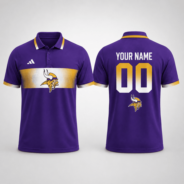 SPECIAL EDITION - NEW CUSTOMIZED NFL05 MVK MINNESOTA VIKINGS T-SHIRT, POLO SHIRT, ZIP POLO SHIRT, SWEATSHIRT, HOODIE & ZIP HOODIE